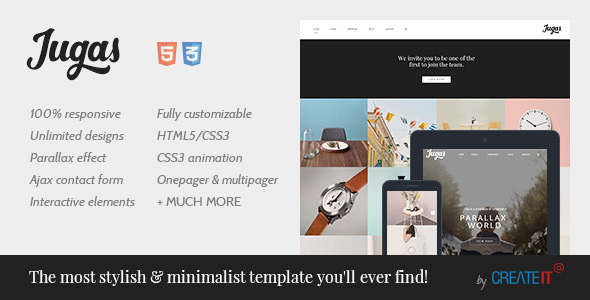 Jugas - Stylish | Freelancer | Portfolio HTML Template