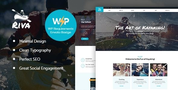 Kayaking / Paddling / Water Sports & Outdoors WordPress Theme