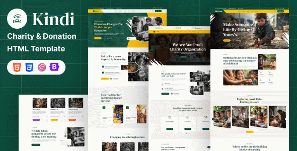 Kindi – Charity & Donation HTML Template
