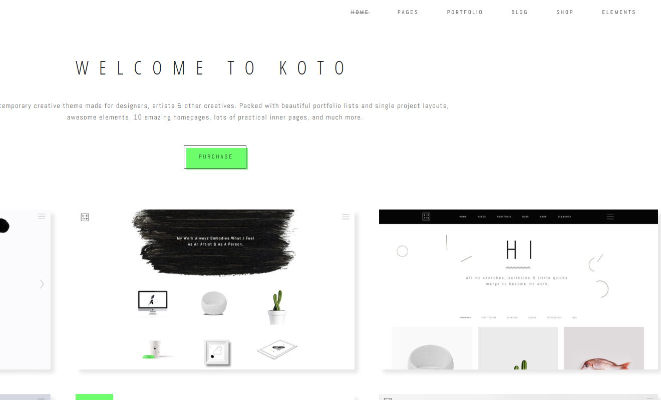 Koto - Artist Portfolio WordPress Theme