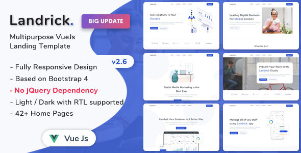 Landrick - VueJs Landing Page Template