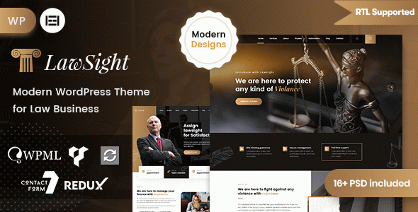 Lawsight - Law Firm Attorney WordPress Theme
