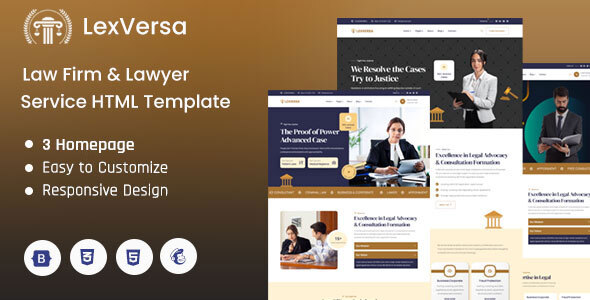 LexVersa - Law Firm & Lawyer Service HTML Template