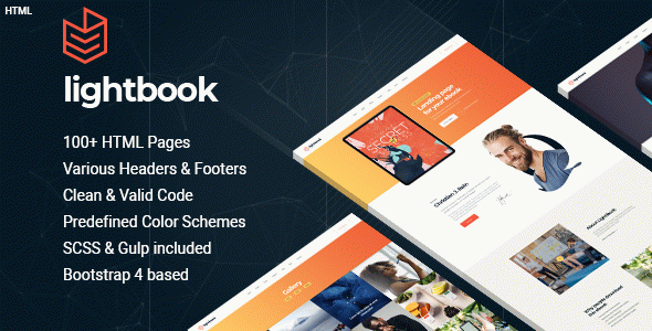 Lightbook - book author promo HTML template