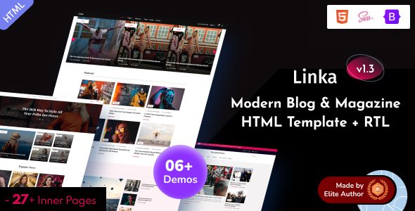 Linka - Modern Blog & Magazine Bootstrap 5 Template