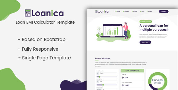 Loanica | Loan EMI Calculator Template