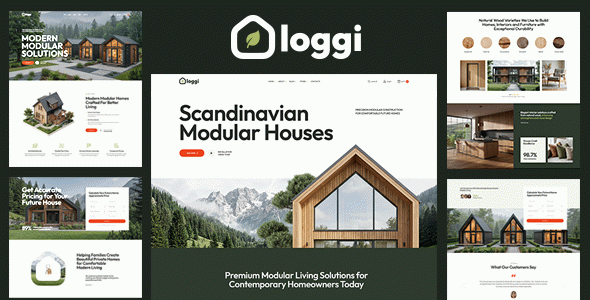 Loggi - Wooden House Construction WordPress Theme