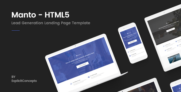 Manto - Lead Generation Landing Page