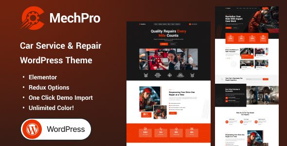 Mechpro – Car Service & Repair WordPress Theme
