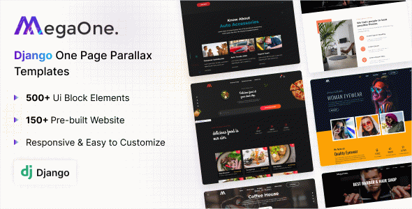 MegaOne - One Page Multipurpose Django Template