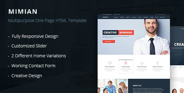 Mimian - Multipurpose One Page HTML Template