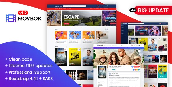 Movbok - Movies, Events, Sports Website HTML Template