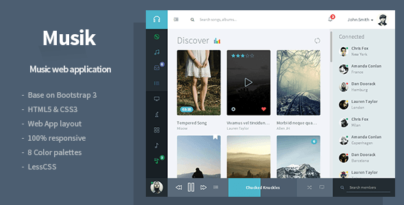 Musik - Music Web Application Template