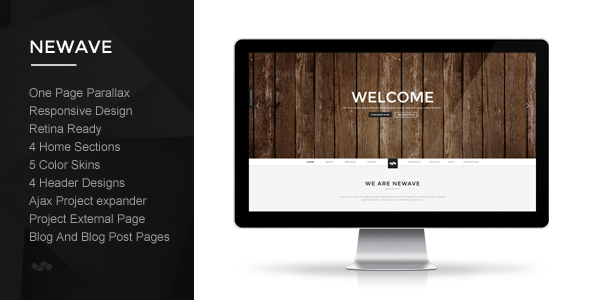 Newave - Responsive One Page Parallax HTML Template