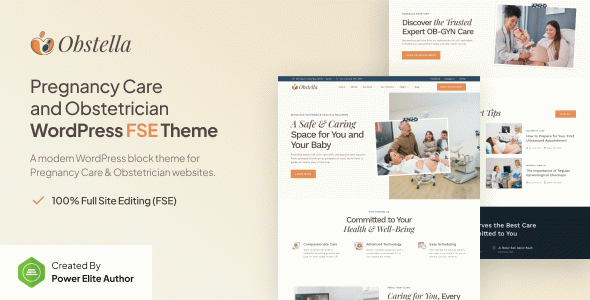 Obstella – Pregnancy Care & Obstetrician Gutenverse FSE WordPress Block Theme