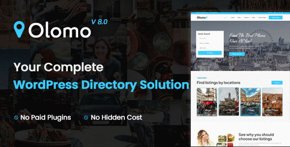 Olomo – Directory & Listing WordPress Theme