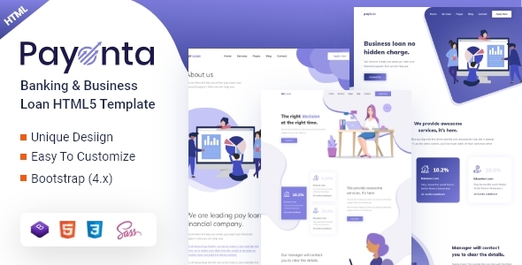 Payonta - Banking & Business Loan HTML5 Template