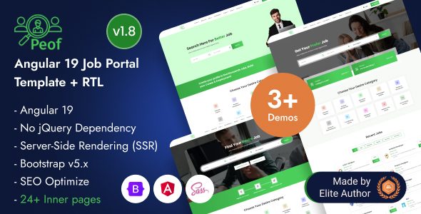 Peof - Job Board & Hiring Angular 19+ Template