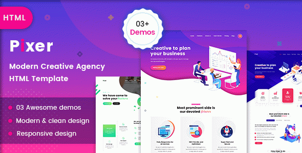 Pixer - Creative Digital Agency HTML Template