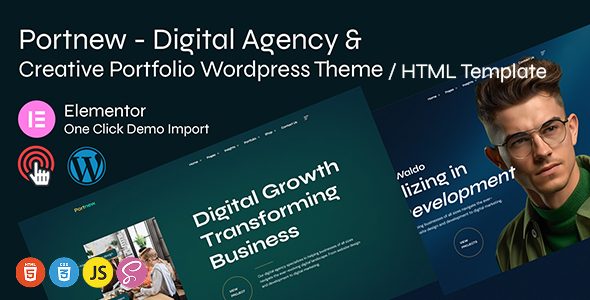 Portnew - Creative Agency Template and WordPress Theme