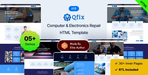Qfix - Computer & Electronics Repair Bootstrap 5 Template