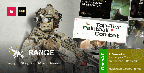 Range - Weapon Shop & Gun Store WordPress Theme