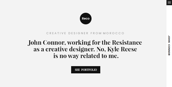 Reco Personal Portfolio Template