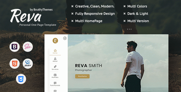Reva - Personal One Page Template