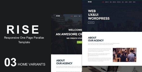 RISE -OnePage Agency Portfolio Template