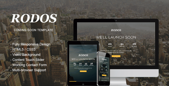 Rodos - Responsive Coming Soon Theme