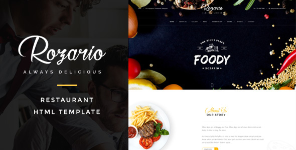 Rozario - Restaurant & Food HTML Template