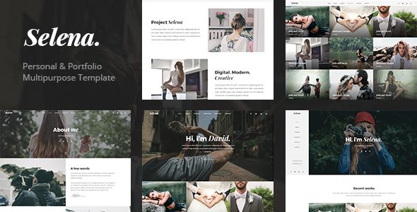 Selena. - Minimal Portfolio & Personal Template