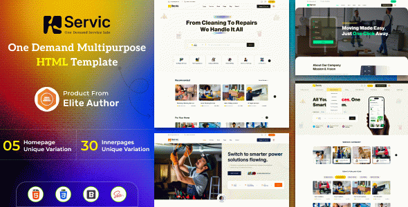 Servic - On Demand Service Marketplace HTML Template