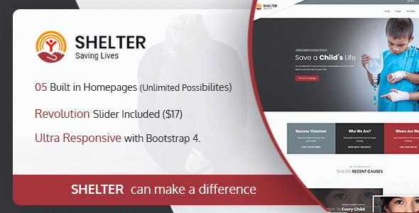 Shelter - Multipurpose Charity Non-profit HTML Template