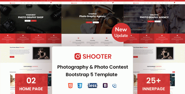 Shooter - Photography and Photo Contest Bootstrap 5 Template