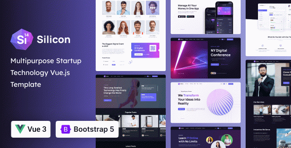 Silicon - Vue 3 Business & Technology Template