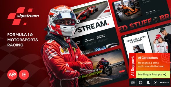 Slipstream - Formula 1 & Motorsports Racing WordPress Theme
