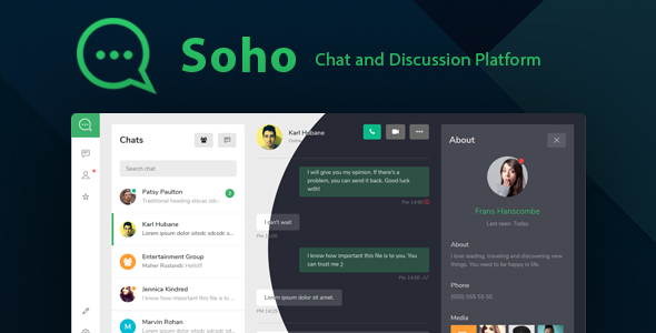 Soho - Chat and Discussion Platform HTML Template