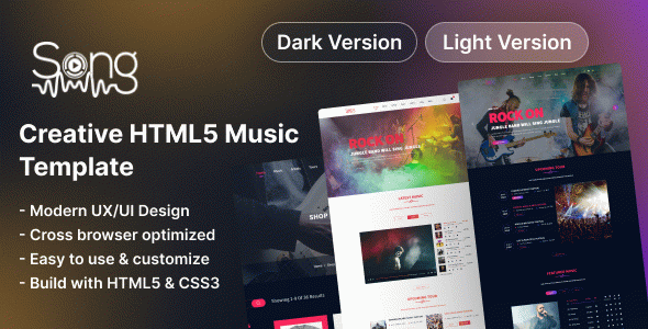 Song - Creative HTML5 Music Template