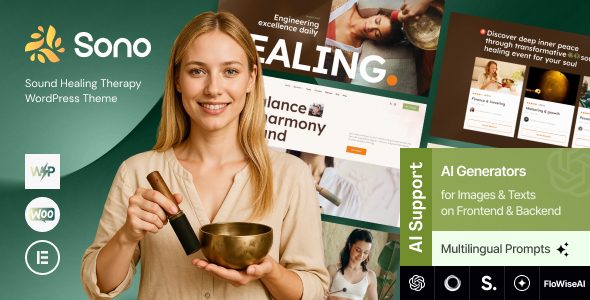 Sono - Sound Healing Therapy WordPress Theme