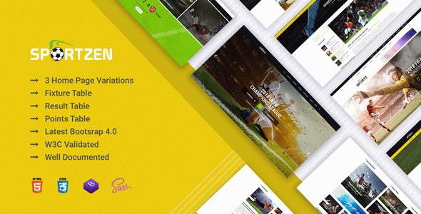 Sportzen - Sports club & magazine HTML template