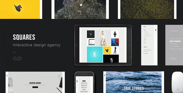 Squares - Interactive Design Agency Portfolio WordPress Theme