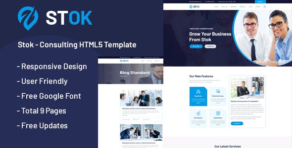 Stok - Multipurpose Consulting HTML5 Template