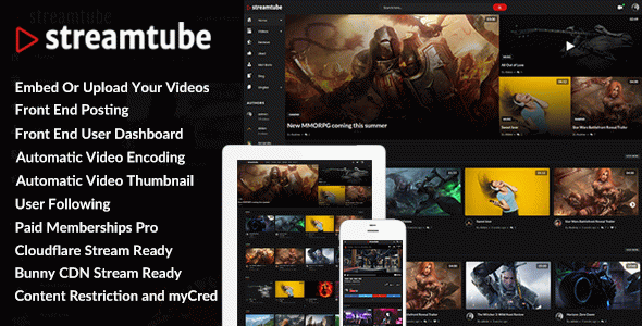 StreamTube - Video Streaming WordPress Theme