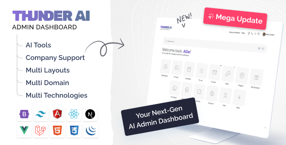 Thunder AI - AI Kit Admin Dashboard Template