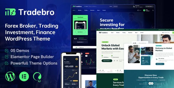 TradeBro - Forex Broker & Trading WordPress Theme