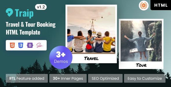 Traip - Travel & Tour Booking Bootstrap 5 Template