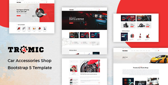 Tromic - Car Accessories Shop Bootstrap 5 Template
