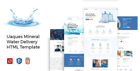 Uaques - Drinking Mineral Water Delivery HTML Template