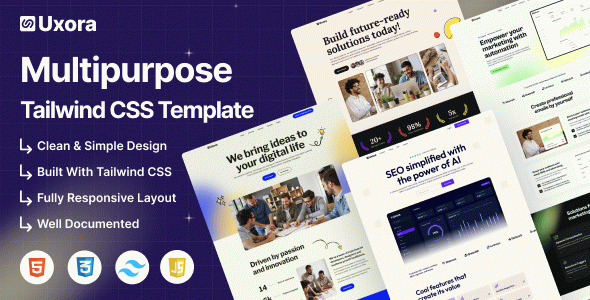 Uxora - Software, SaaS & Startup TailwindTemplate